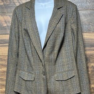Lane Bryant Brown and Blue Sport Coat
